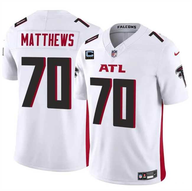 Men & Women & Youth Atlanta Falcons #70 Jake Matthews White 2024 F.U.S.E With 4-Star C Patch Vapor Untouchable Limited Stitched Jersey->atlanta falcons->NFL Jersey